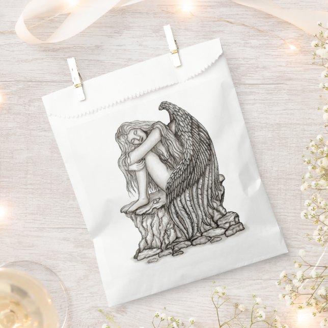 A sleeping Angel on the Stone Favor Bag (Clipped)