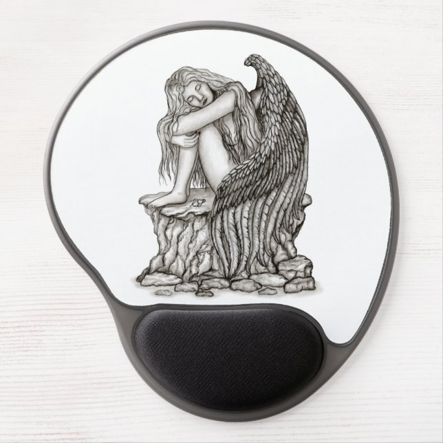 A sleeping Angel on the Stone Gel Mouse Pad (Front)