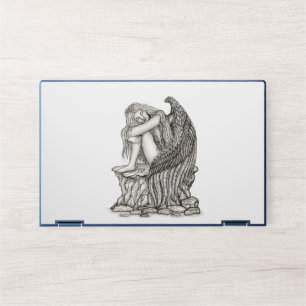 A sleeping Angel on the Stone HP Laptop Skin