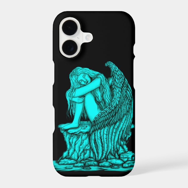 A sleeping Angel on the Stone iPhone Case (Back)