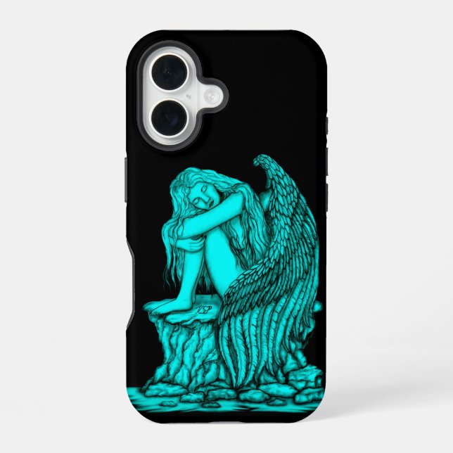 A sleeping Angel on the Stone iPhone Case (Back)