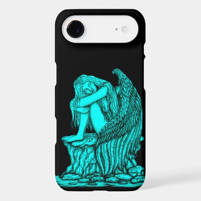 A sleeping Angel on the Stone iPhone Case (Back)