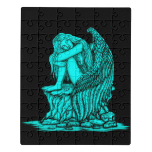 A sleeping Angel on the Stone Jigsaw Puzzle