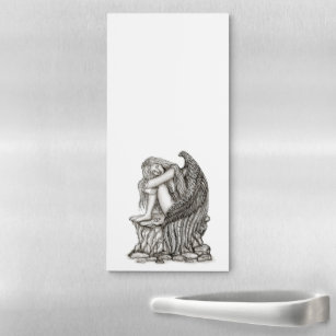 A sleeping Angel on the Stone Magnetic Notepad