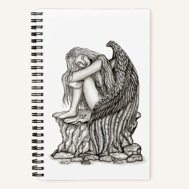 A sleeping Angel on the Stone Notebook