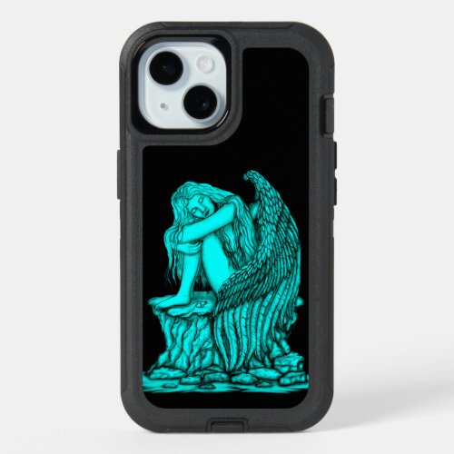 A sleeping Angel on the Stone iPhone 15 Case