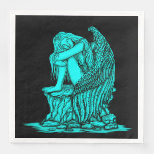 A sleeping Angel on the Stone Paper Dinner Napkins