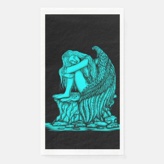 A sleeping Angel on the Stone Paper Guest Towels (Front)