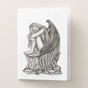 A sleeping Angel on the Stone Pocket Folder