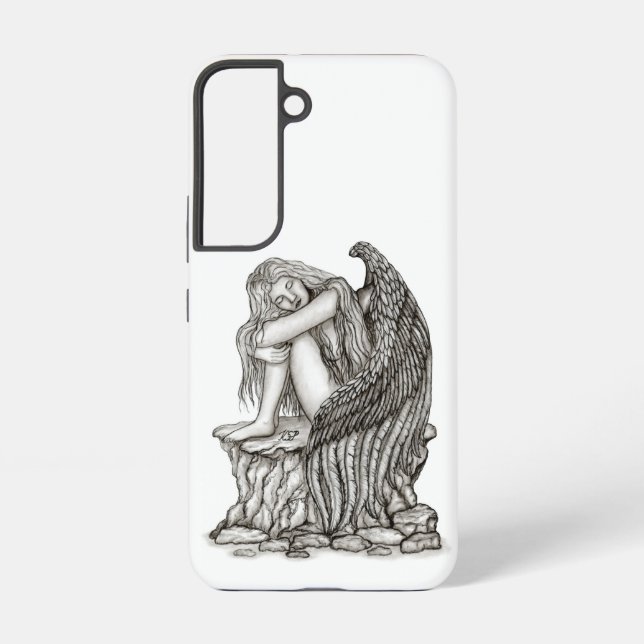 A sleeping Angel on the Stone Samsung Galaxy Case (Back)