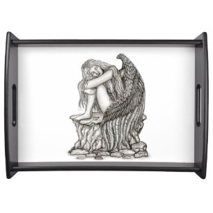 A sleeping Angel on the Stone Serving Tray