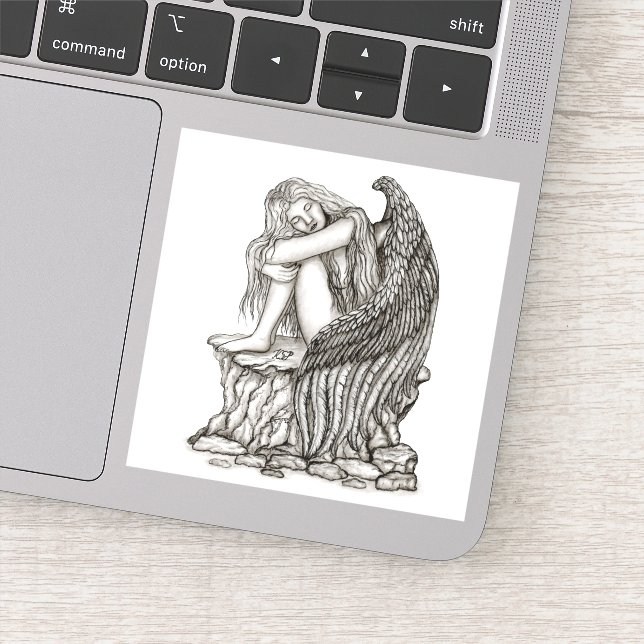 A sleeping Angel on the Stone Sticker (Detail)