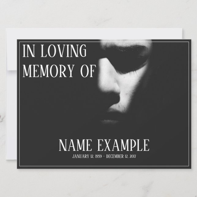 A sleeping face in half shadow (Front)