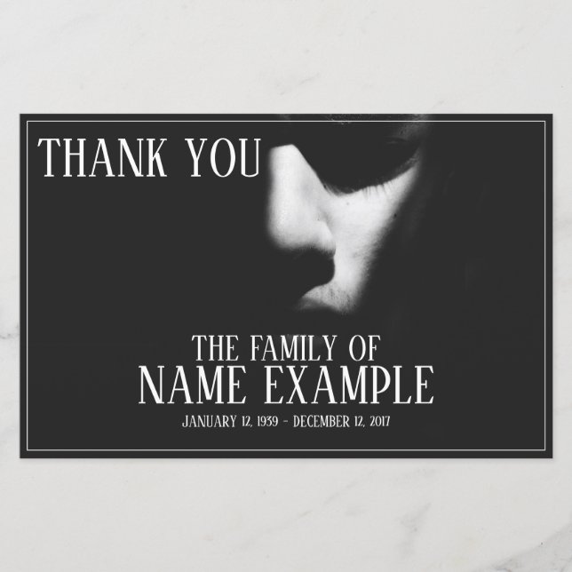 A sleeping face in half shadow (Front)