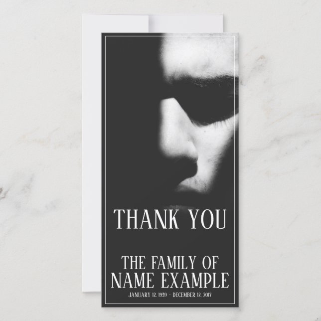 A sleeping face in half shadow (Front)