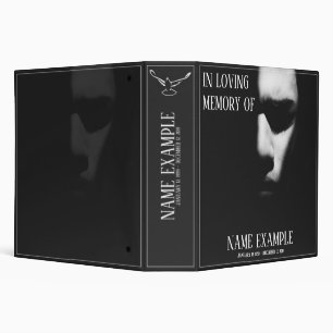 A sleeping face in half shadow 3 ring binder