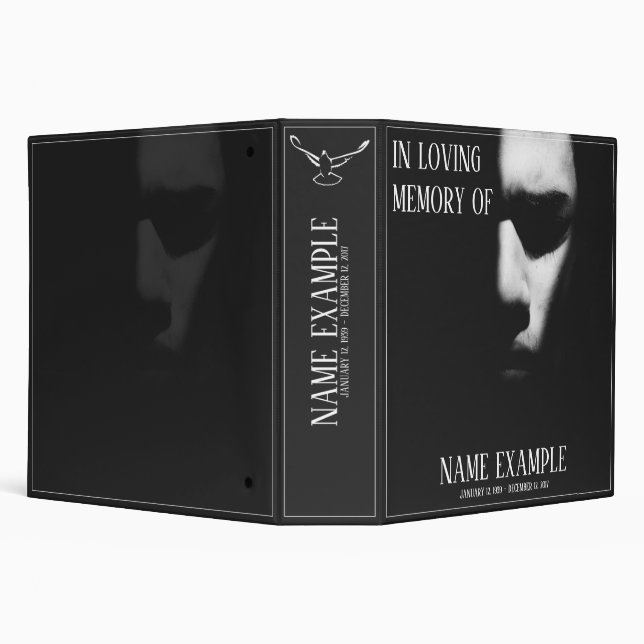 A sleeping face in half shadow 3 ring binder (Background)
