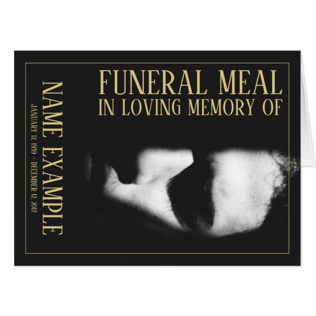 A sleeping face in half shadow card (Front Horizontal)