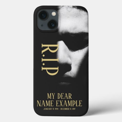 A sleeping face in half shadow iPhone 13 case