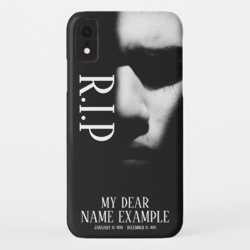 A sleeping face in half shadow iPhone XR case