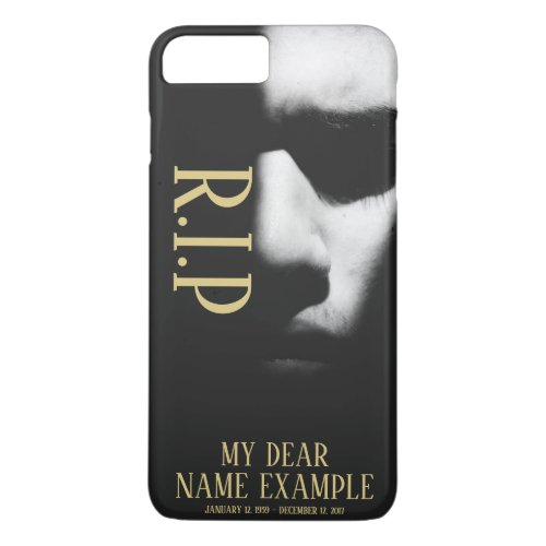 A sleeping face in half shadow iPhone 8 plus7 plus case