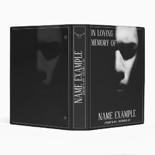 A sleeping face in half shadow mini binder