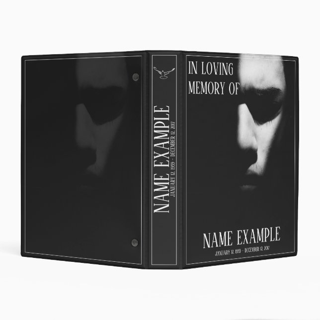 A sleeping face in half shadow mini binder (Background)