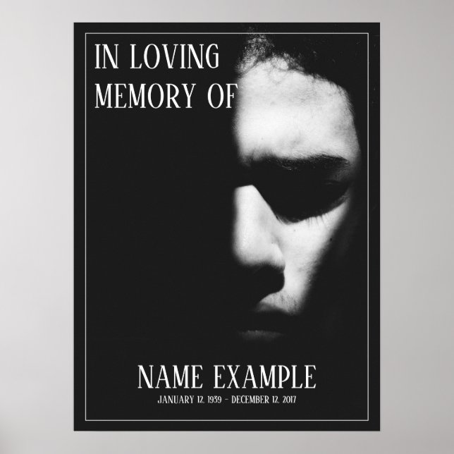 A sleeping face in half shadow poster (Front)
