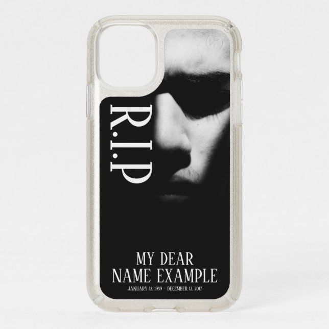 A sleeping face in half shadow speck iPhone 11 case (Front)