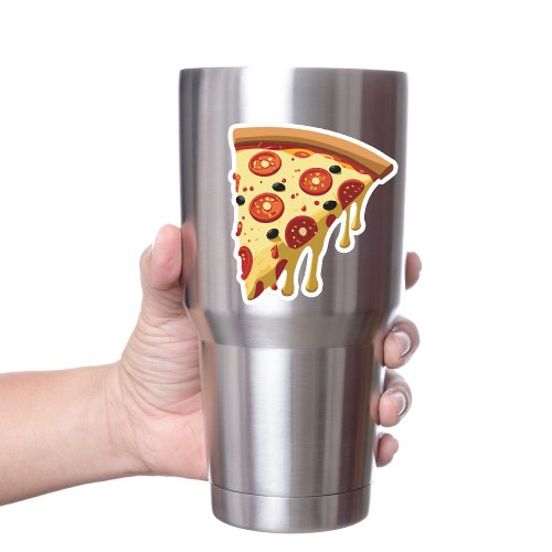 A Slice of Cheesy Peperoni Pizza Sticker