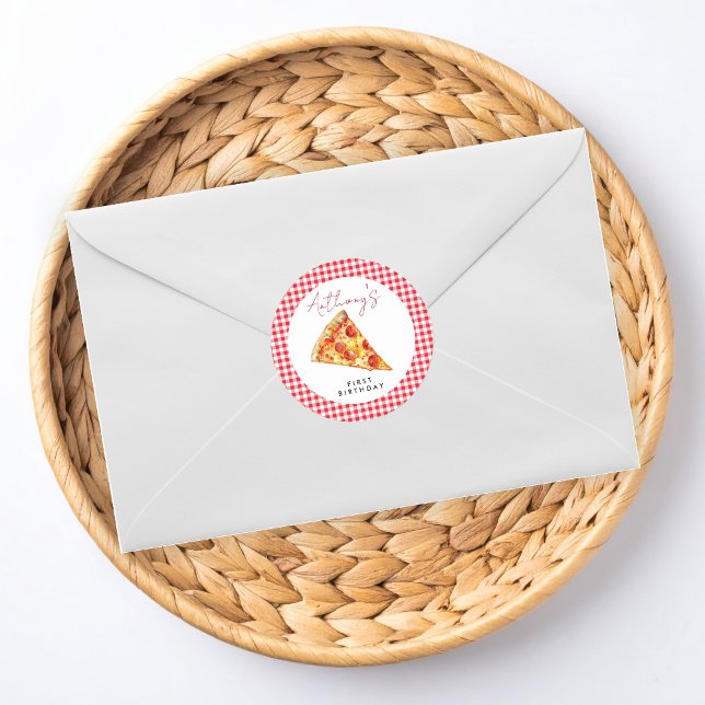 A Slice of Fun 1st Birthday Pizza Stickers (Creator Uploaded)
