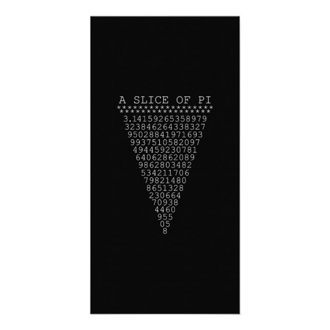 A Slice of Pi Digits Card (Front)