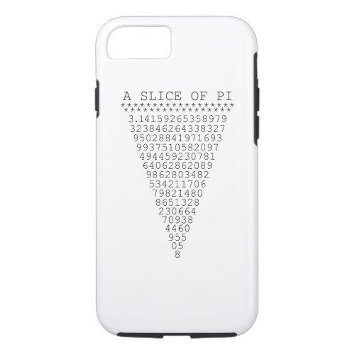 A Slice of Pi Digits iPhone 87 Case