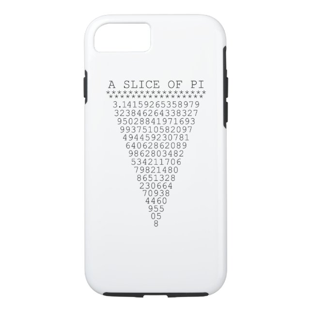 A Slice of Pi Digits Case-Mate iPhone Case (Back)