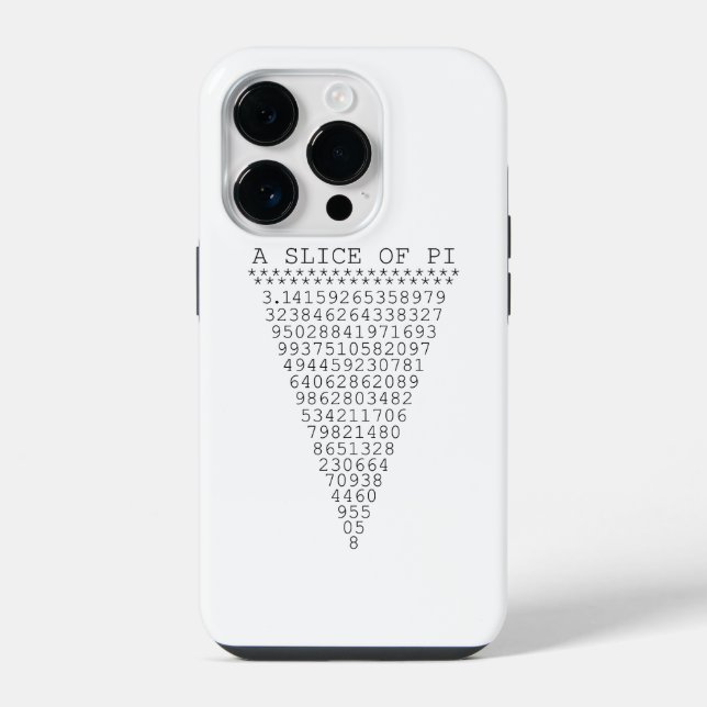 A Slice of Pi Digits Iphone Case (Back)
