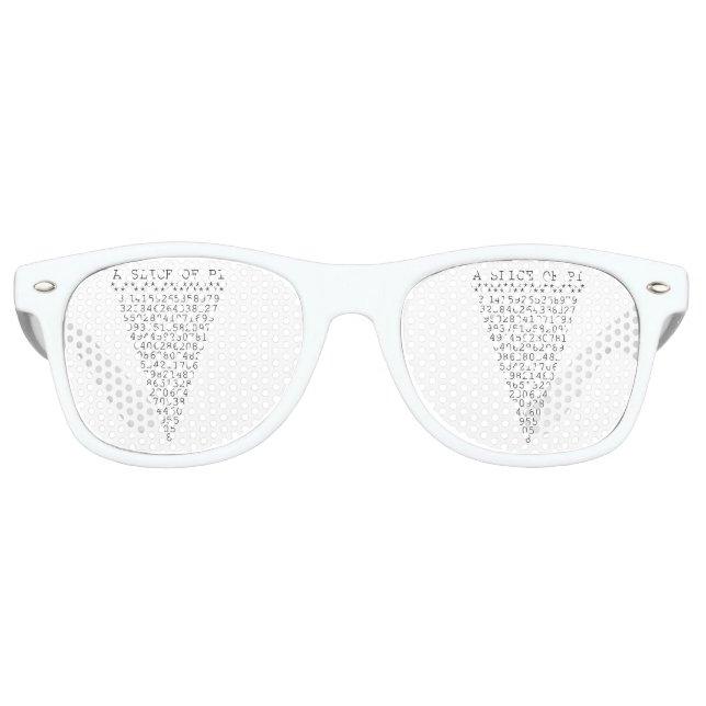 A Slice of Pi Digits Retro Sunglasses (Front)