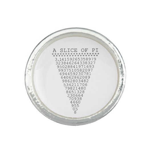 A Slice of Pi Digits Ring (Front)