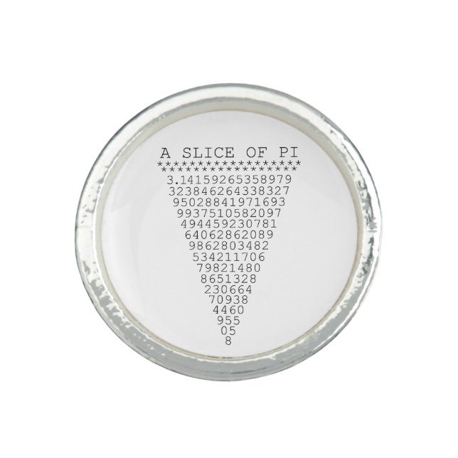 A Slice of Pi Digits Ring (Front)