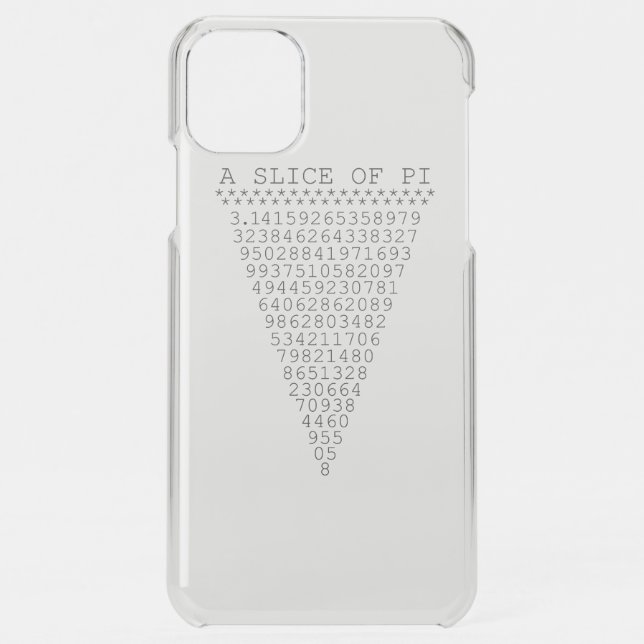 A Slice of Pi Digits Uncommon iPhone Case (Back)