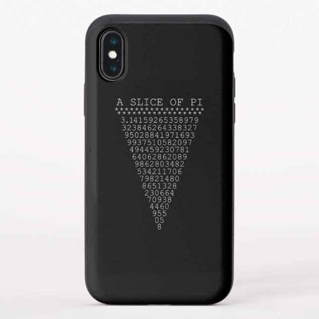 A Slice of Pi Digits Uncommon iPhone Case (Back)