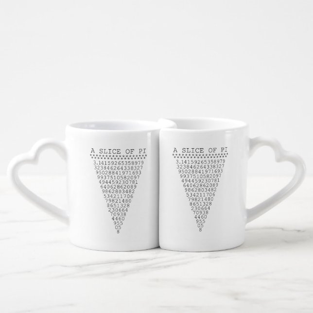 A Slice of Pi Graphic Coffee Mug Set (Front Nesting)