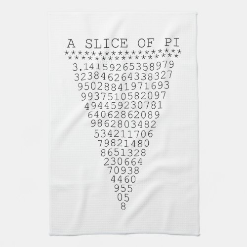 A Slice of Pi Graphic Kitchen Towel