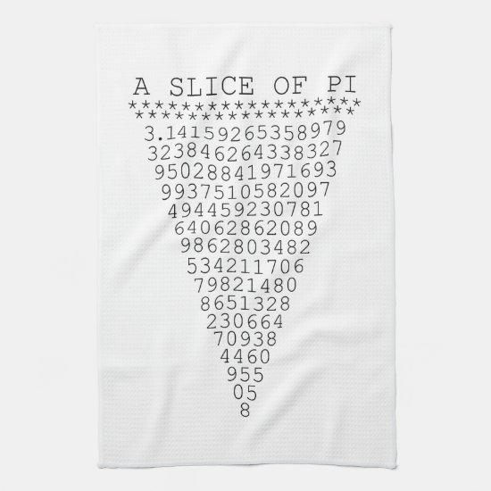 A Slice of Pi Graphic Kitchen Towel