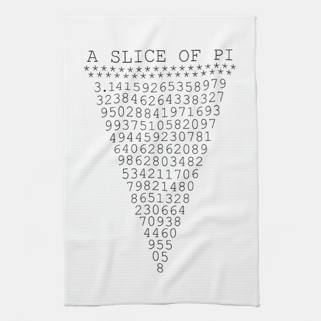 A Slice of Pi Graphic Kitchen Towel (Vertical)