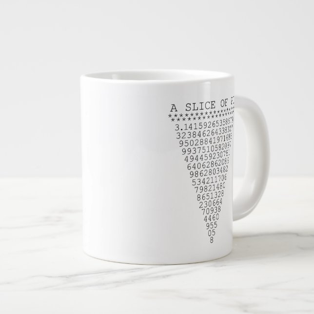 A Slice of Pi Graphic Large Coffee Mug (Front Right)