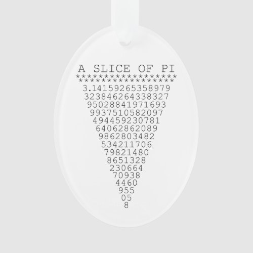 A Slice of Pi Graphic Ornament