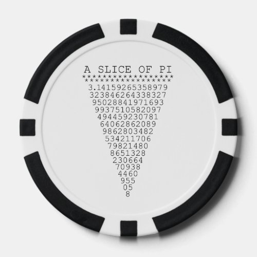 A Slice of Pi Graphic Poker Chips
