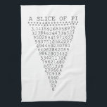 A Slice of Pi Graphic Towel<br><div class="desc">A whimsical Slice of Pi saying a slice of pie typography decor. A simple design inspired by the pi formula, a succession of numbers making for a great humorous gift for the mathematician, the geek, the inquisitive mind. Great for a student, a teacher, an engineer or anyone that has this...</div>