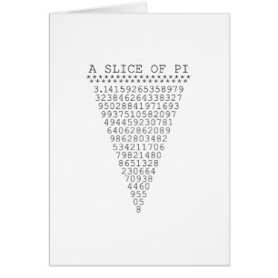 A Slice of Pi Numbers Cards