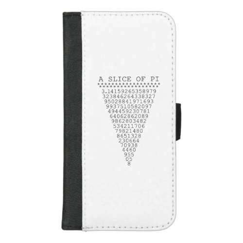 A Slice of Pi Numbers iPhone 87 Plus Wallet Case